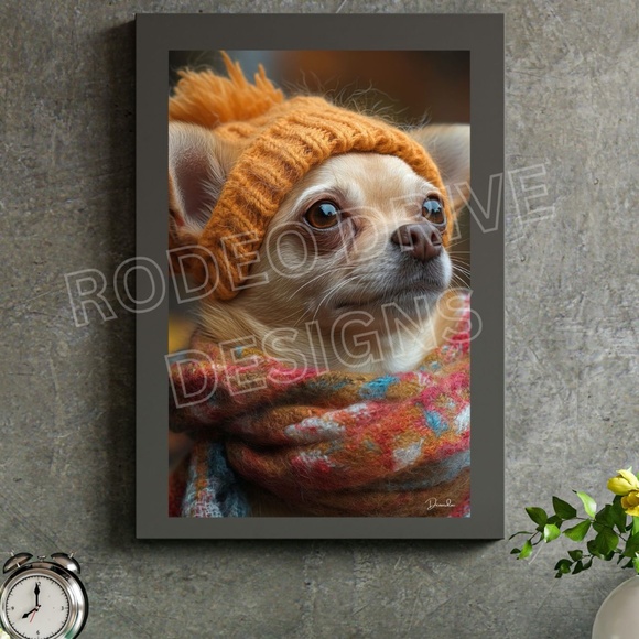 FASHIONABLE CHIHUAHUA WALL ART 11X17 PRINT POSTER GIFT FOR CHIHUAHUA LOVERS - Picture 1 of 2